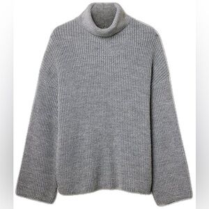 Pretty Little Thing Cozy White Knit High Neck Sweater - Size 10 Tall